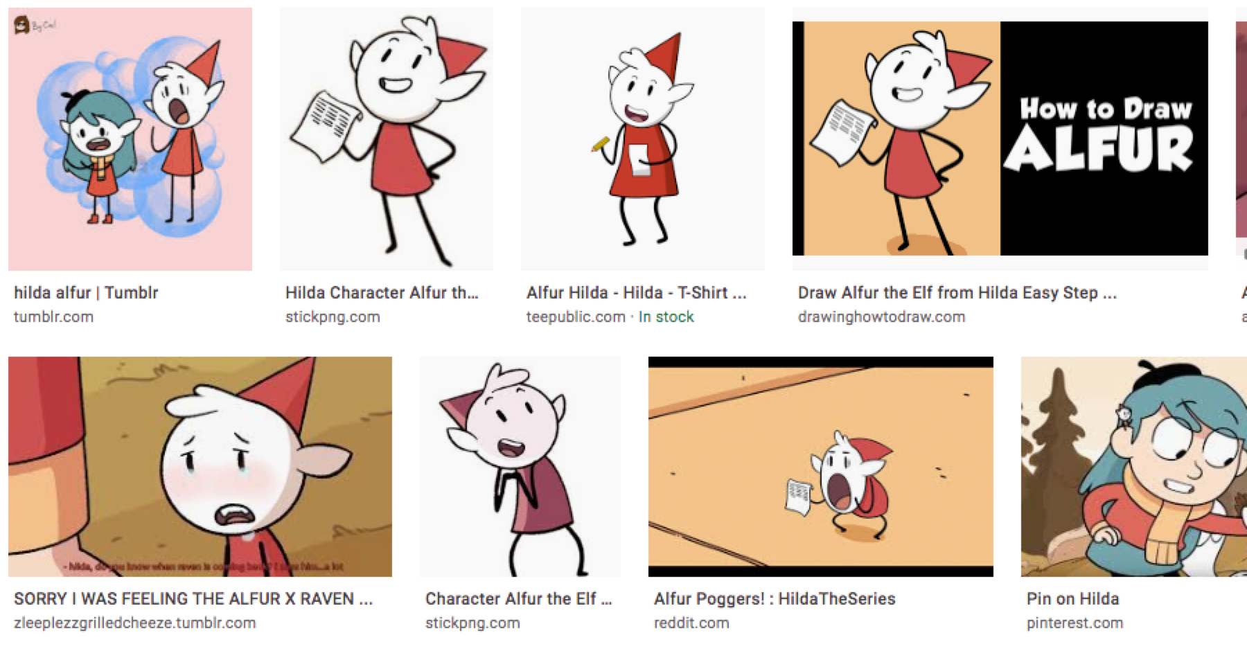 Alfur, an elf from the cartoon Hilda.