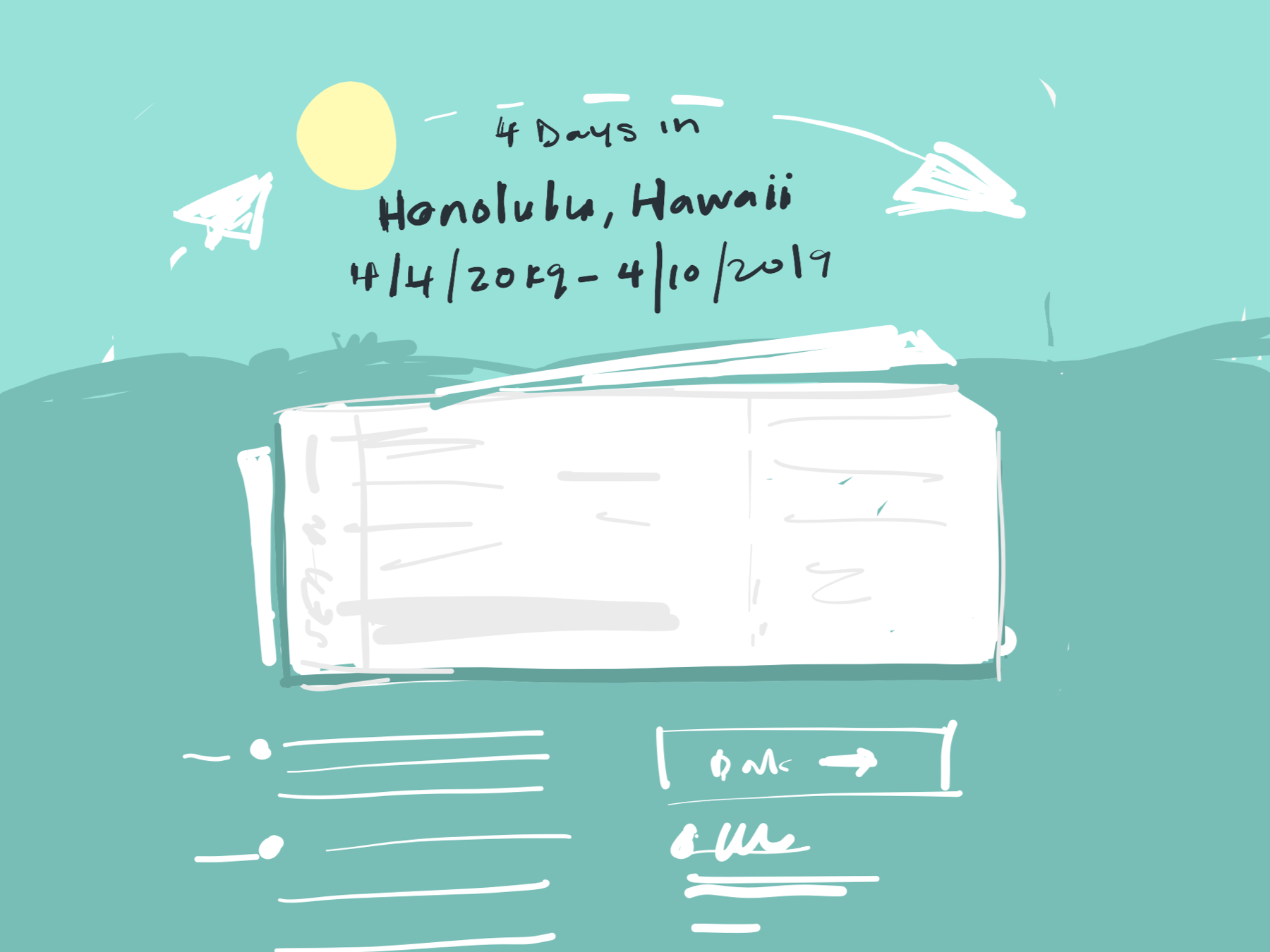 A sketch of a possible color palette.