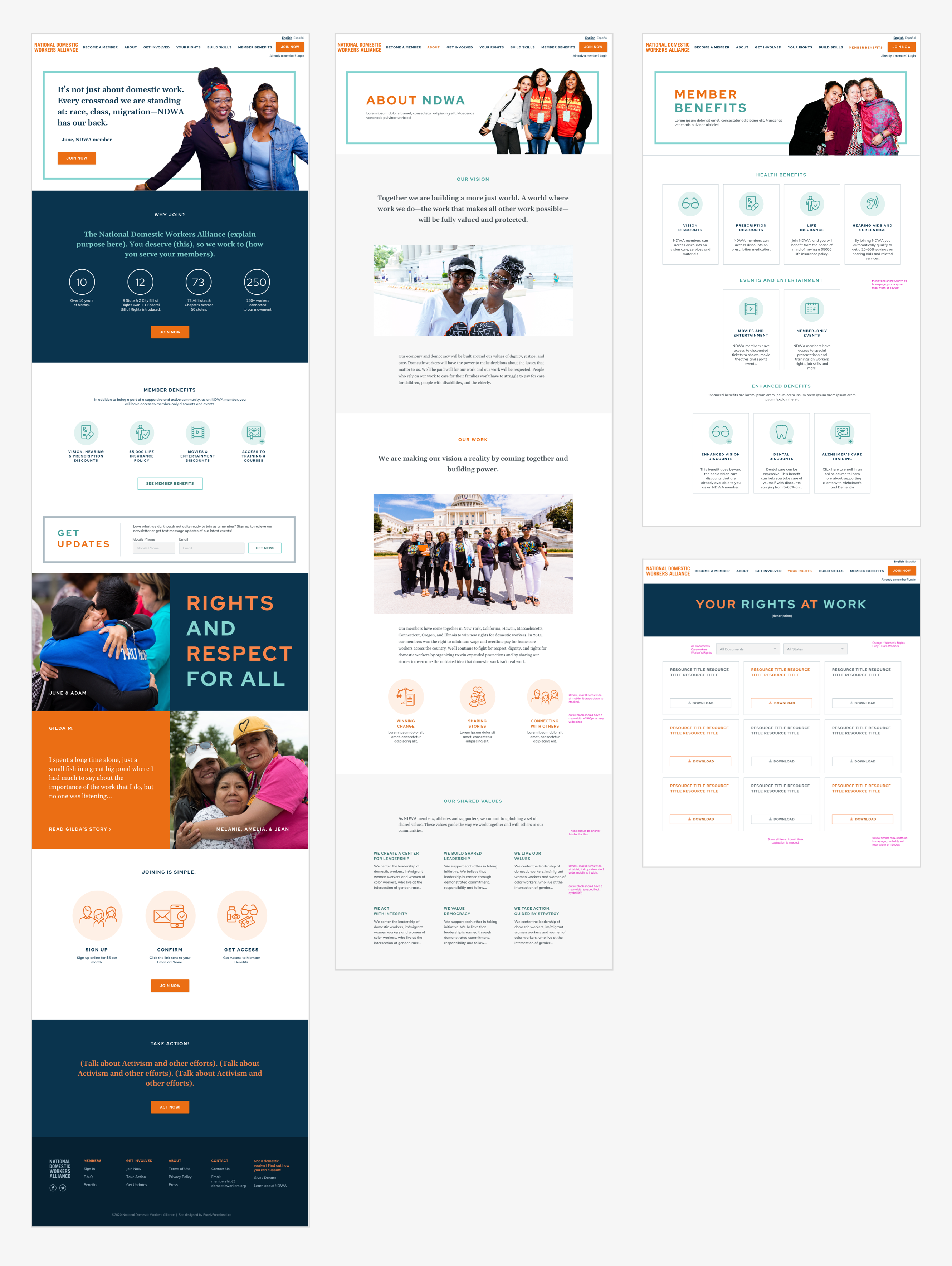 Homepage and several key marketing pages.